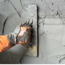 Hand Worker Plastering Cement Wall Background Gre 2023 05 04 18 36 13 Utc