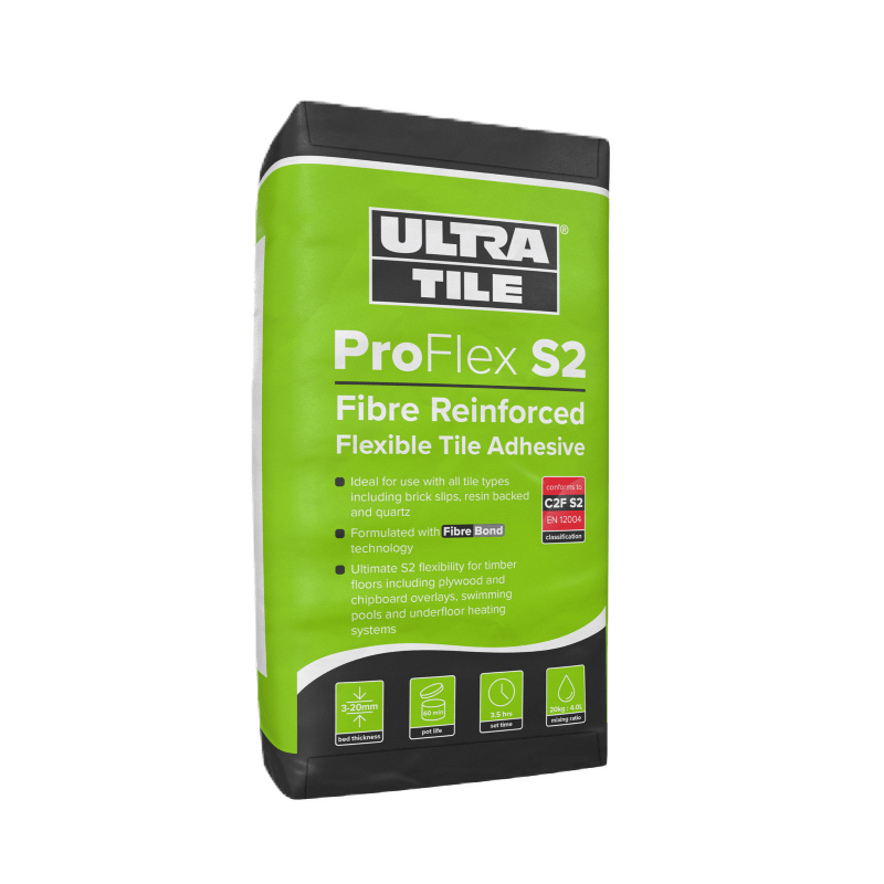 UltraTile ProFlex S2 - Fibre Reinforced Flexible Tile Adhesive 20kg