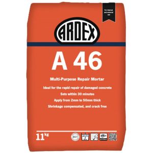 Ardex A 46 Rapid Setting And Hardening External Repair Mortar