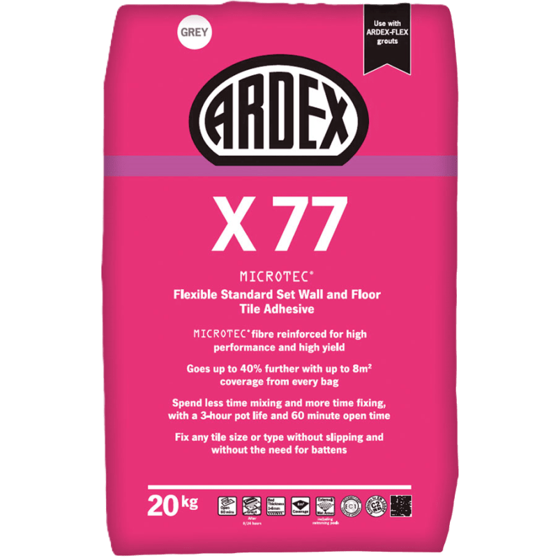 Ardex X 77 Microtec Fibre Reinforced Flexible Standard Set Adhesive S1