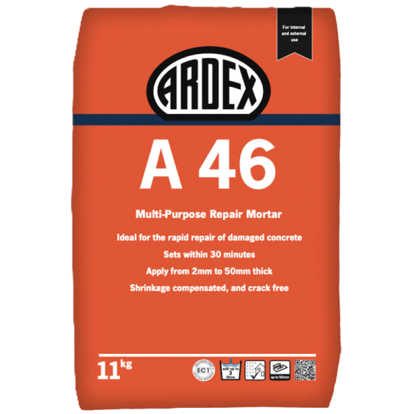 Ardex A 46 Rapid Setting And Hardening External Repair Mortar